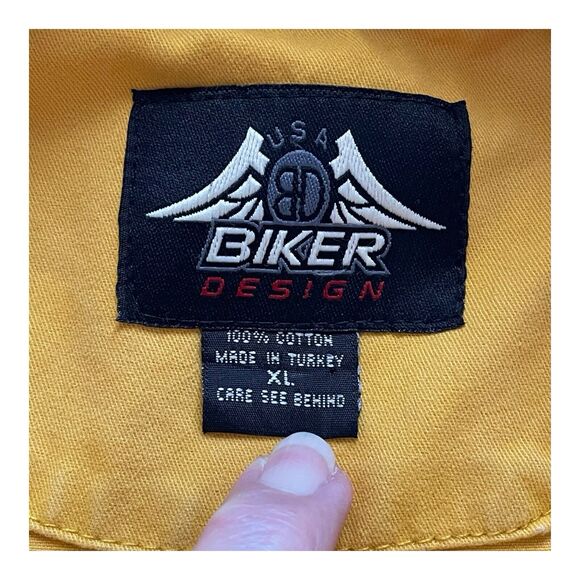 Bikers Edge Sturgis 2009 Rally Motorcycle Shirt Mens XL Yellow Skull Graphic - Picture 7 of 10